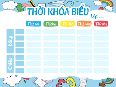 Thời khóa biểu học trực tuyến tuần 15