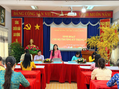 CHI BỘ TRƯỜNG TIỂU HỌC LÊ HỒNG PHONG TỔ CHỨC SINH HOẠT THƯỜNG KỲ THÁNG 3/2026