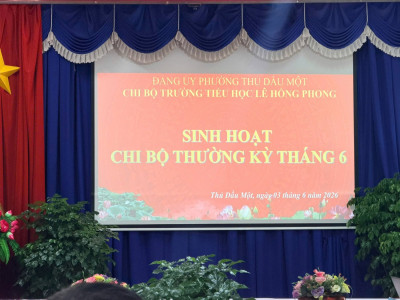 SINH HOẠT CHI BỘ THƯỜNG KỲ THÁNG 6/2026